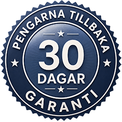Om du blir nöjd med programmet ger vi dig full återbetalning. Informera oss inom 30 dagar efter ditt köp så får du pengarna tillbaka om du inte vill använda programmet.